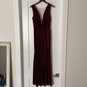 Jenny Yoo Collection Logan Velvet maxi bridesmaids dress - size 6
